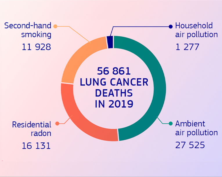Graph describing lung cancer deaths
